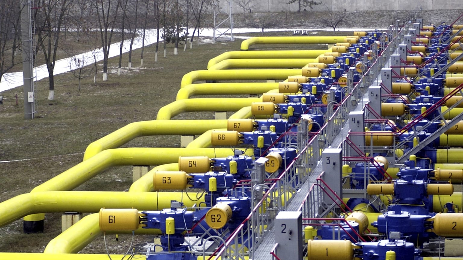 Archív fotó: gáztározó a Kijev melletti Bojarkában