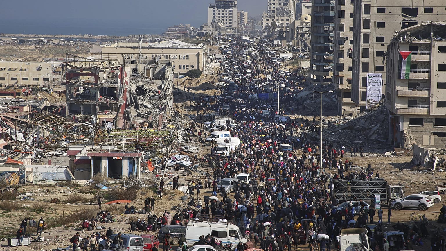 Die Bewohner des Gazastreifens kehren in ihre Häuser zurück.