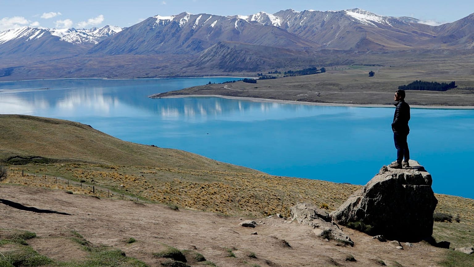 Vista de un paisaje en Nueva Zelanda