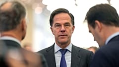 NATO-Generalsekretär Mark Rutte trifft am Donnerstag, 23. Januar 2025, auf der Jahrestagung des Weltwirtschaftsforums in Davos, Schweiz, ein.