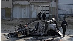 Автомобиль, уничтоженный в результате израильского удара. Тулькарм, 27.01.2025.