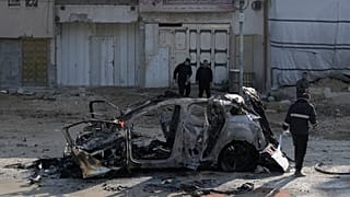Ez maradt abból az autóból, amelyben a feltételezett palesztin terroristák utaztak.
