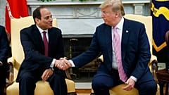 الرئيس دونالد ترامب يلتقي الرئيس المصري عبد الفتاح السيسي في المكتب البيضاوي في البيت الأبيض، الثلاثاء 9 أبريل/نيسان 2019، في واشنطن