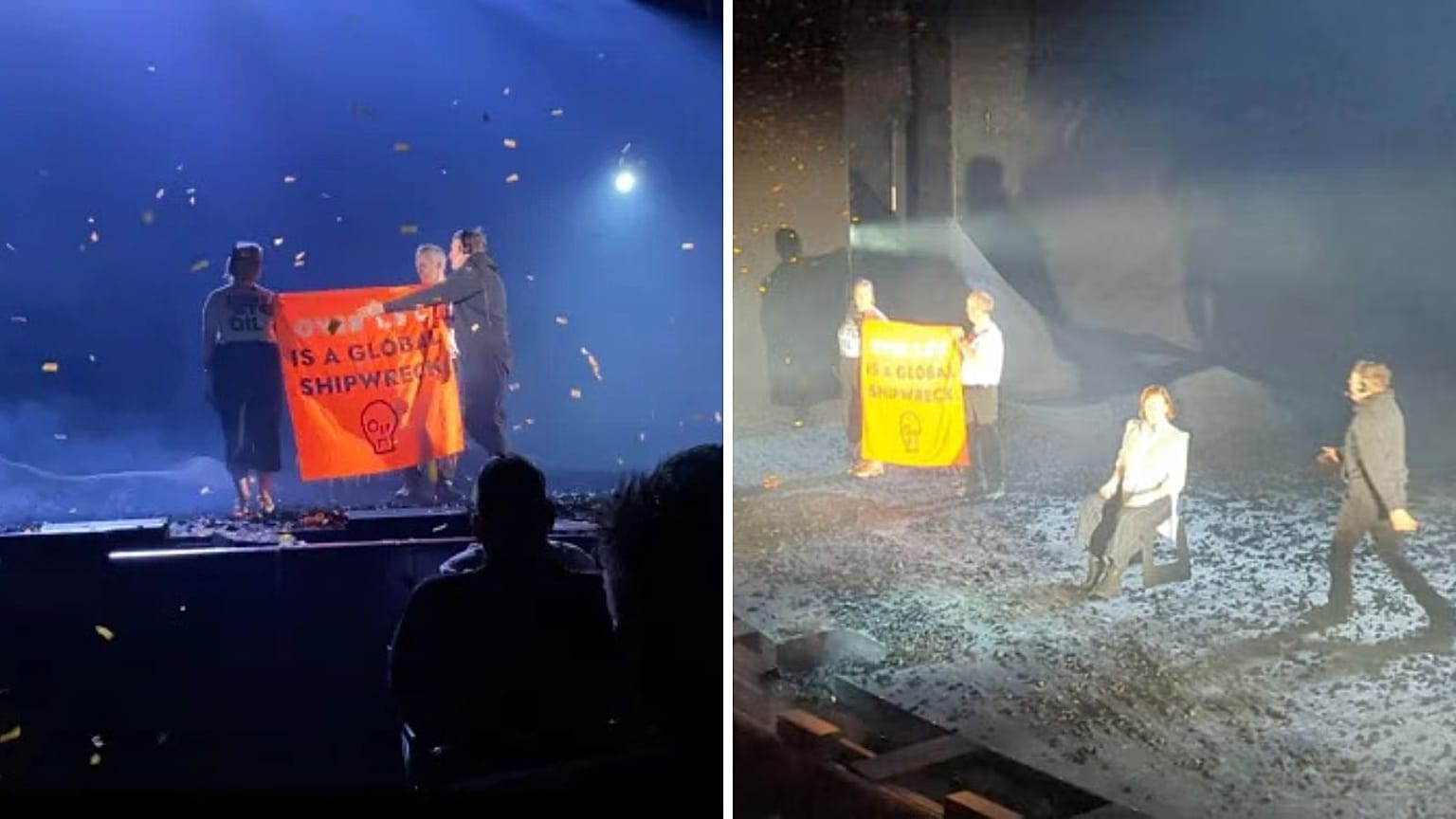 Gli attivisti di Just Stop Oil interrompono lo spettacolo di Sigourney Weaver nel West End