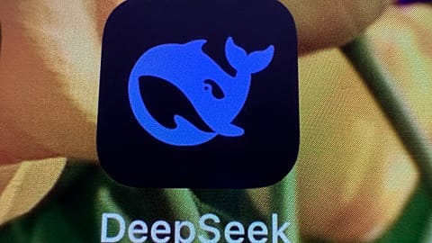 The logo for the app DeepSeek is seen on an iPhone Monday, Jan. 27, 2025, in Washington.