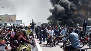 Imagen de los disturbios en la capital congoleña.