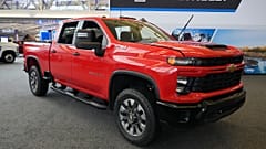 A 2024 Chevrolet Silverado 2500 HD Custom truck is shown at the Pittsburgh International Auto Show in Pittsburgh. 15 Feb 2024.