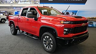 A 2024 Chevrolet Silverado 2500 HD Custom truck is shown at the Pittsburgh International Auto Show in Pittsburgh. 15 Feb 2024.