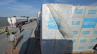 UNRWA-segélyszállítmány Gázában