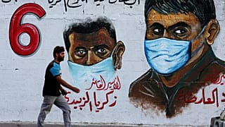 دیوارنگاره‌ای از ۶ زندانی فراری از زندان جلبوع اسرائیل از جمله تصویری از زکریا زبیدی