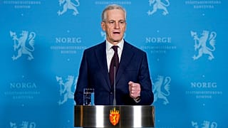 El primer ministro noruego, Jonas Gahr Store, ofrece una rueda de prensa en la Oficina del Primer Ministro en Oslo, Noruega, el jueves 30 de enero de 2025.