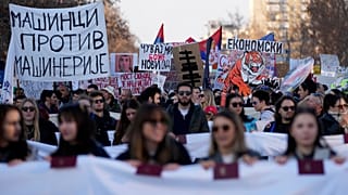 Proteste von Studierenden in Novi Sad in Serbien