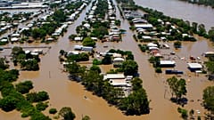 Queenslandben gyakoriak az áradások. 2011-ben így nézett ki Rockhampton és környéke.