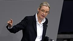 Alice Weidel, az AfD társelnöke a Bundestag egyik vitáján