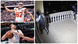 Travis Kelce és Luka Dončić, illetve a betörők akcióban