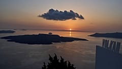 Σαντορίνη, ηλιοβασίλεμα, Νέα Καμένη
