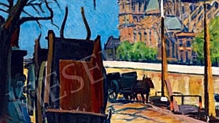Ziffer Sándor: Lovaskocsik a Szajna-parton, 1911
