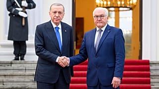 Cumhurbaşkanı Recep Tayyip Erdoğan ve Almanya Cumhurbaşkanı Frank-Walter Steinmeier, Bellevue Sarayı, Berlin, 17 Kasım 2023.