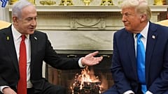 Le Premier ministre israélien et Donald Trump à la Maison Blanche, mardi 4 février 2025.