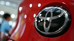 File picture of Toyota car logo from Tokyo showroom 