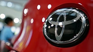 File picture of Toyota car logo from Tokyo showroom 