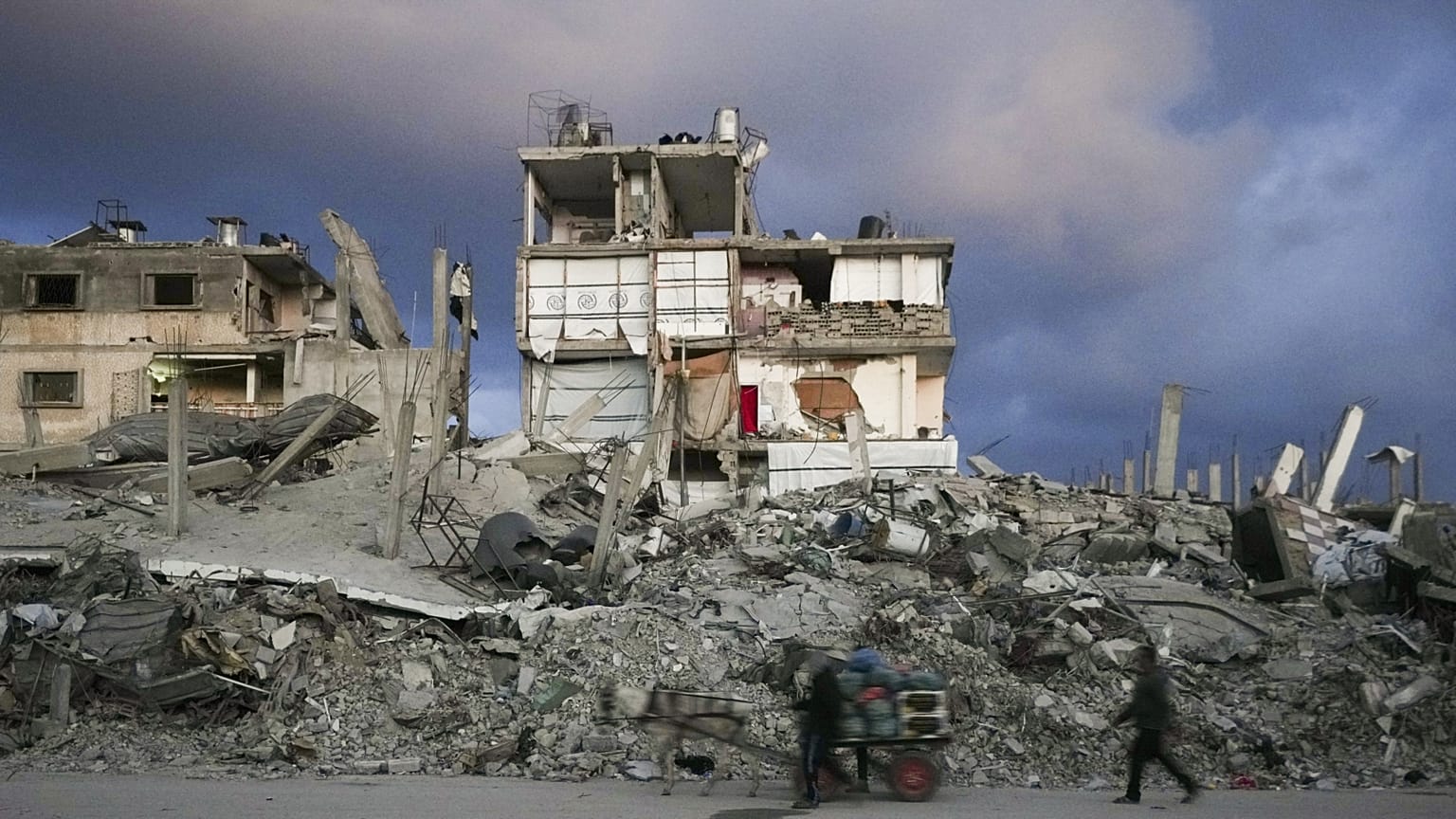 Imagen de una zona de la Franja de Gaza, territorio que ha quedado devastado después de más de un año de guerra entre Israel y Hamás.