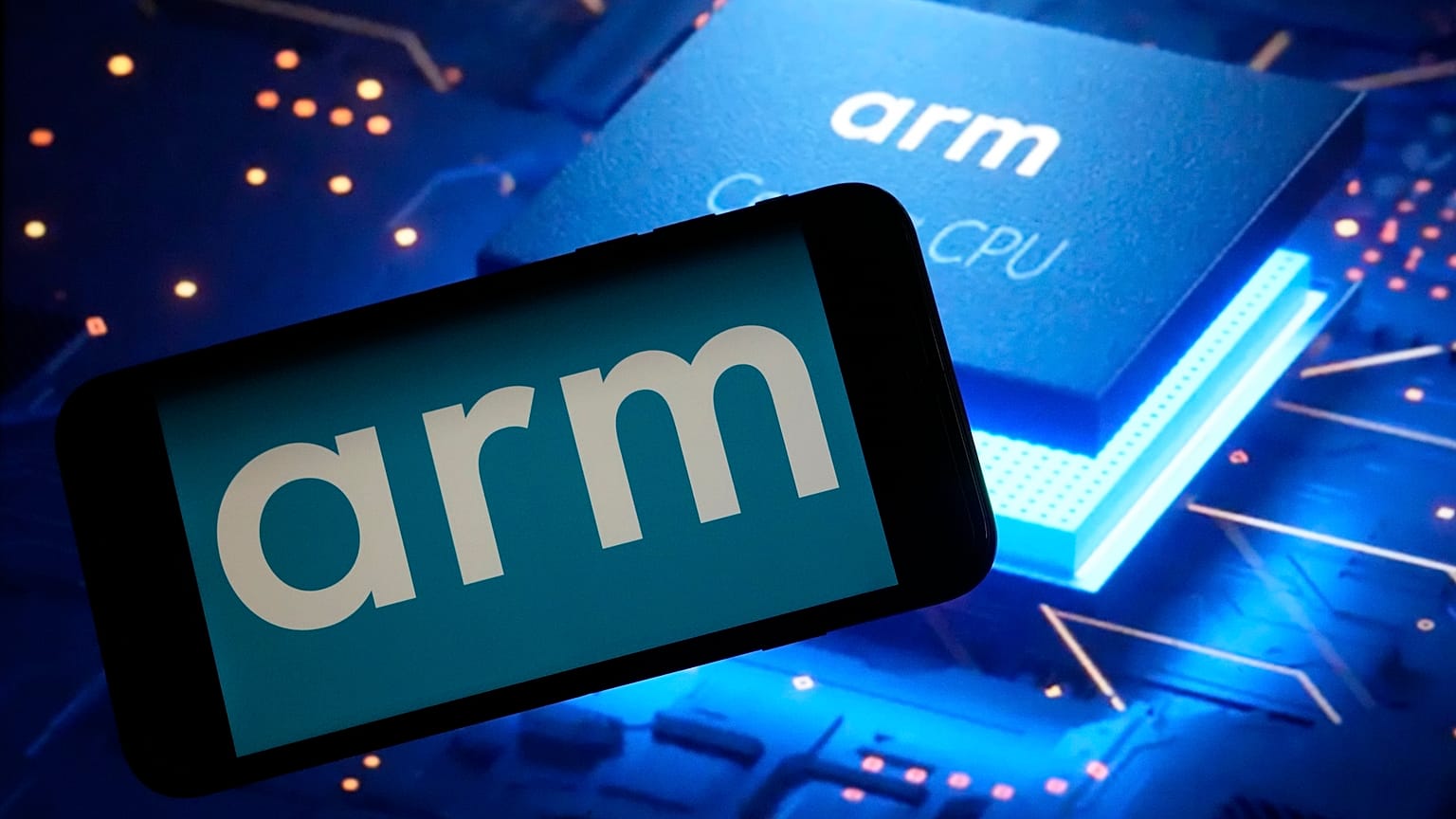 Arm develops hardware designs that enable communication between software and computer chips
