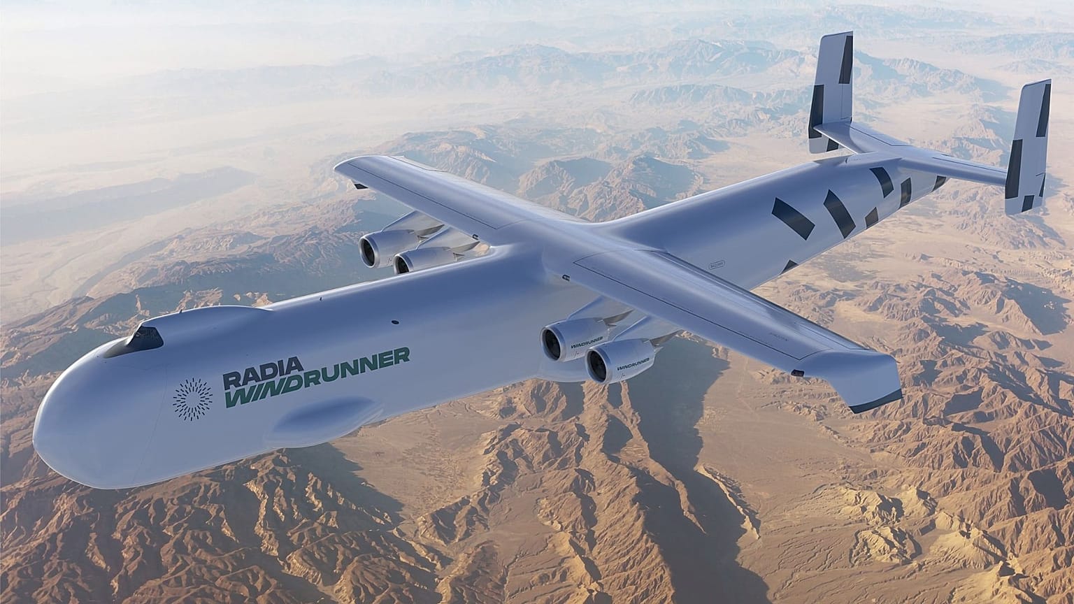 Render del avión.