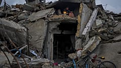 A guerra deixou a Faixa de Gaza destruída