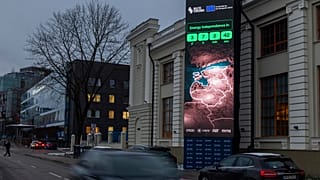 Die neun Meter hohe Uhr in Vilnius zeigt den Countdown bis zur Energieunabhängigkeit von Russland.
