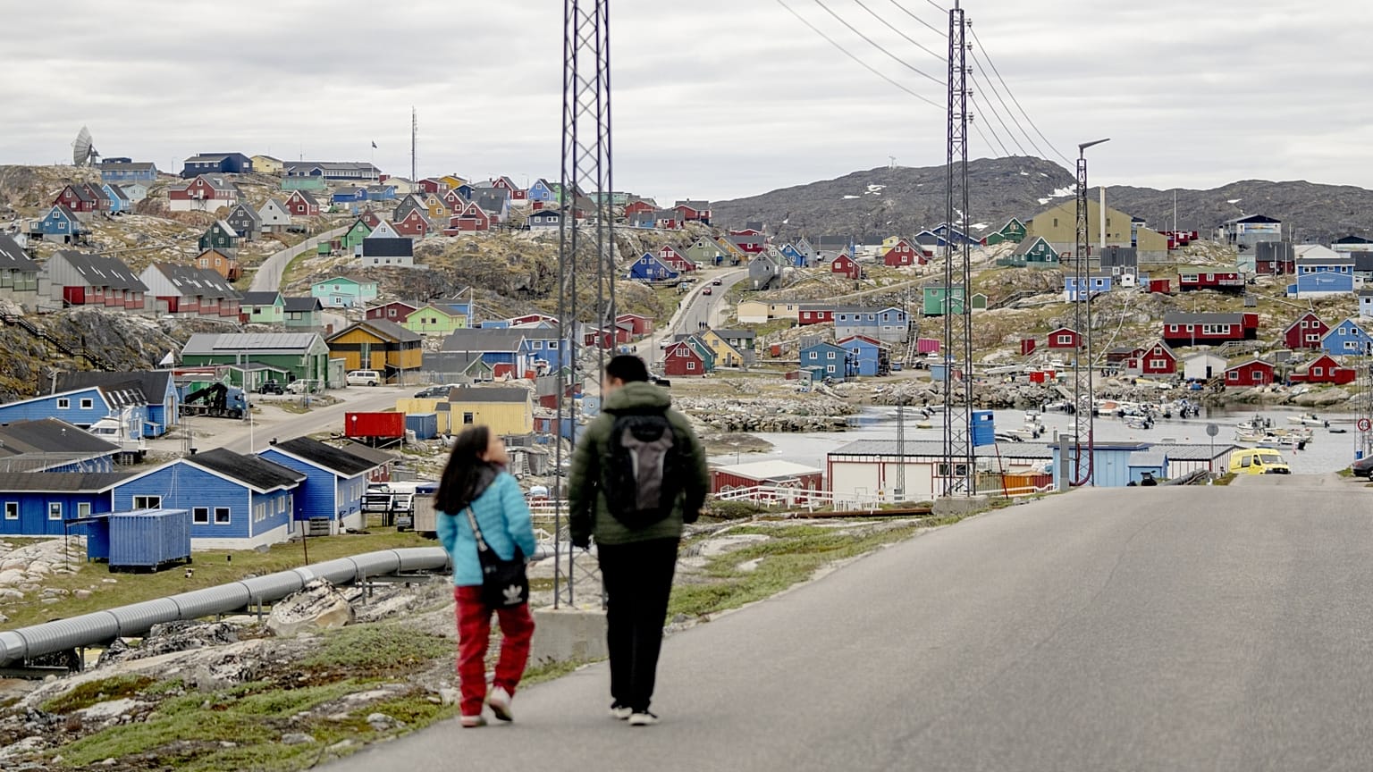 Aasiaat városka, Grönland nyugati részén