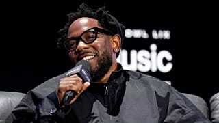 Apple Music Super Bowl LIX Halftime Show performer Kendrick Lamar speaks during a news conference, Thursday, 6 February 2025.