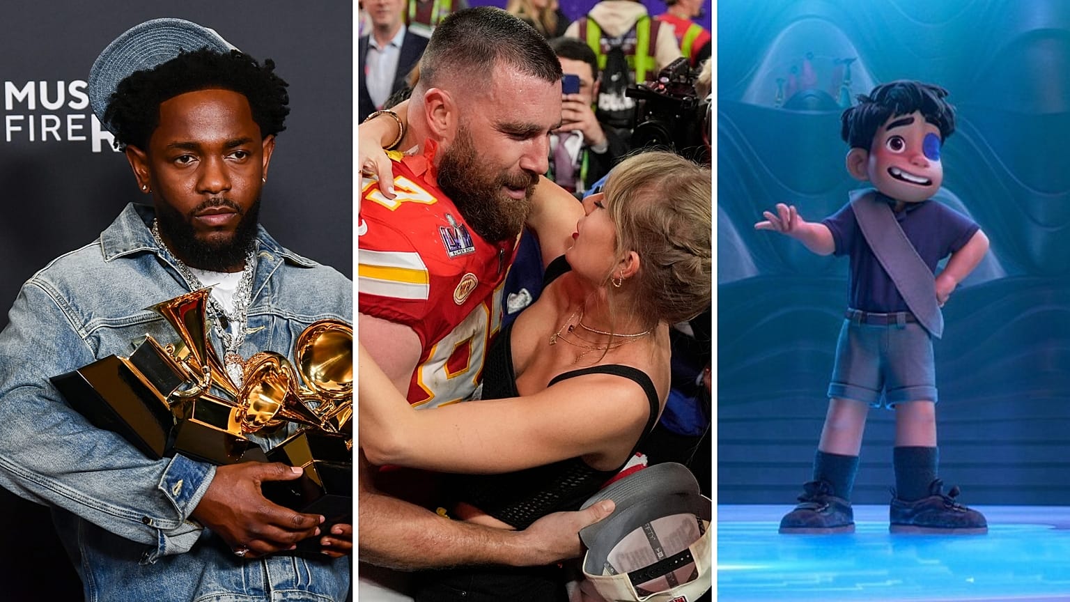 Kendrick Lamar; Travis Kelce & Taylor Swift; Elio