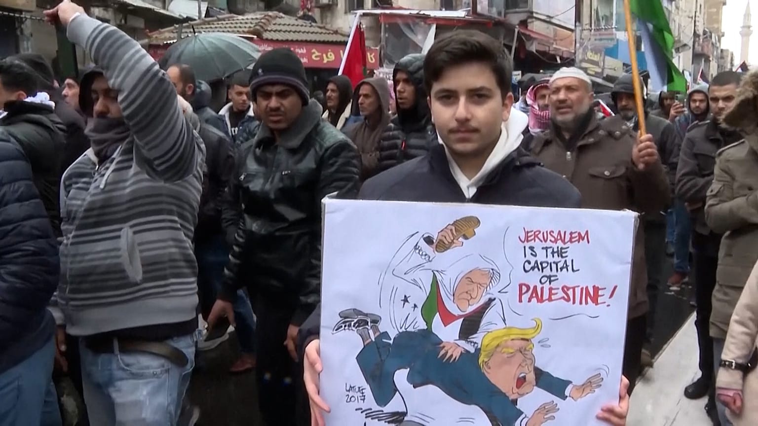 Manifestación en Ammán contra las propuestas de Trump para Gaza