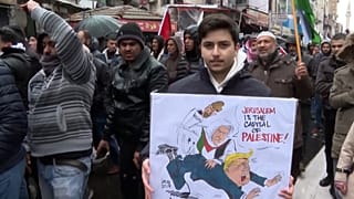 Manifestación en Ammán contra las propuestas de Trump para Gaza