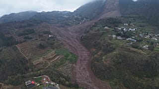 Le site d'un glissement de terrain près de la ville de Yibin, dans la province du Sichuan