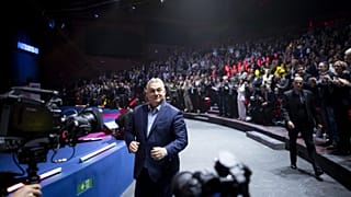 Orbán Viktor a Patrióták Európáért pártcsalád csúcstalálkozóján Madridban 
