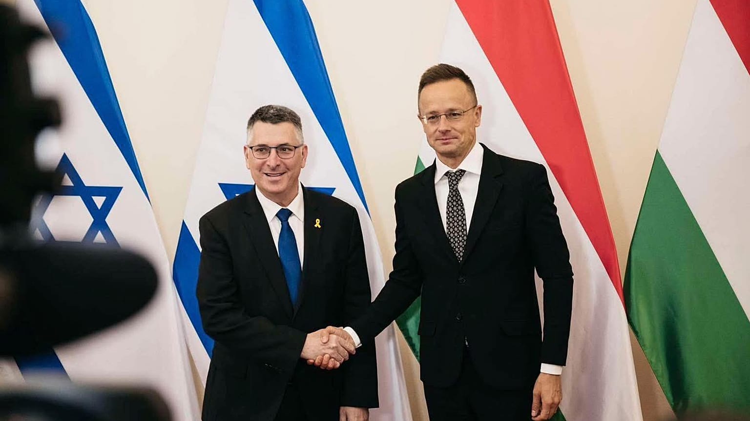 Szijjártó Péter és Gideon Szaár izraeli külügyminiszter