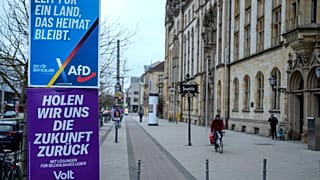 Улицы Берлина с предвыборными плакатами 