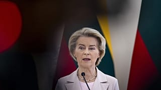 Ursula von der Leyen, az Európai Bizottság elnöke Vilniusban