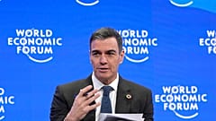Pedro Sánchez durante el Foro Económico Mundial