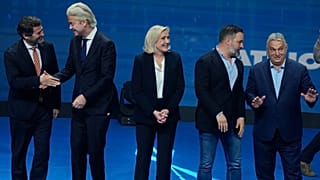 Führer der rechtsextremen "Patrioten für Europa" auf ihrem Gipfel im vergangenen Februar in Madrid