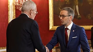 El presidente austriaco, Alexander Van der Bellen, recibe al líder del ultraderechista Partido de la Libertad (FPO).