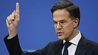 NATO Genel Sekreteri Mark Rutte, 12 Şubat 2025 tarihinde Brüksel'deki NATO karargâhında NATO savunma bakanları toplantısı öncesinde düzenlenen basın toplantısında konuştu.