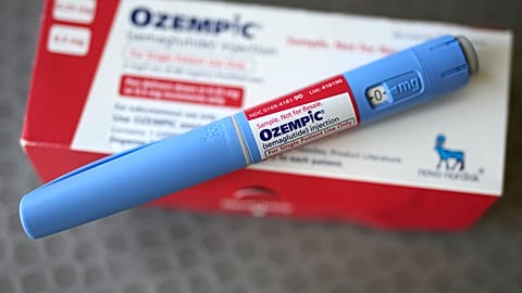 The injectable drug Ozempic is shown in 2023.