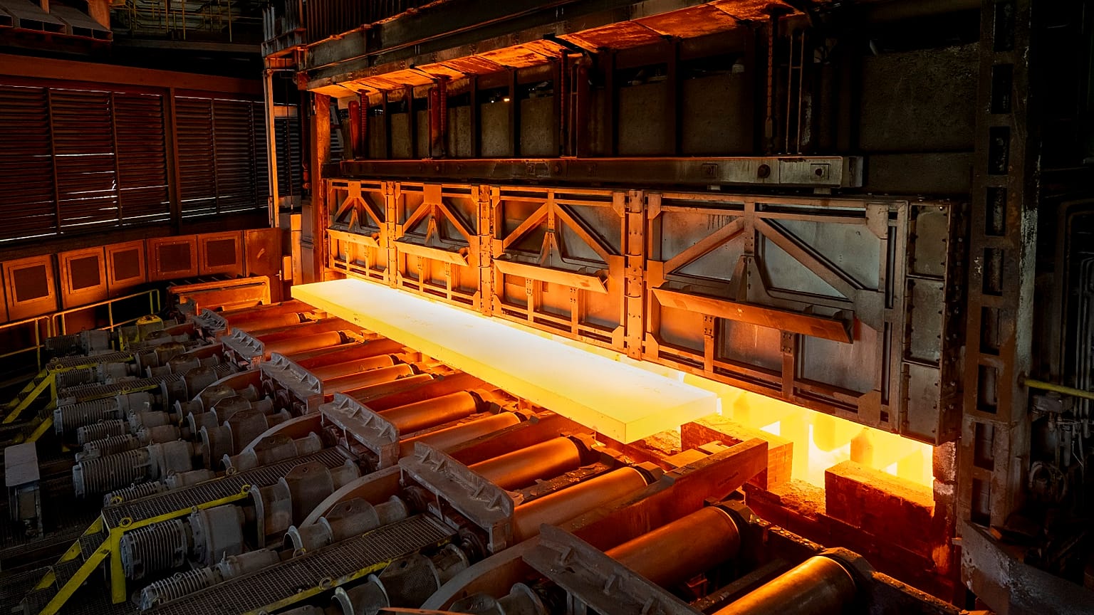 Steel at Thyssenkrupp's Duisburg site.
