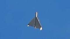 Rusya tarafından Kiev'e doğru fırlatılan İran'a ait bir Shahed patlayıcı drone.