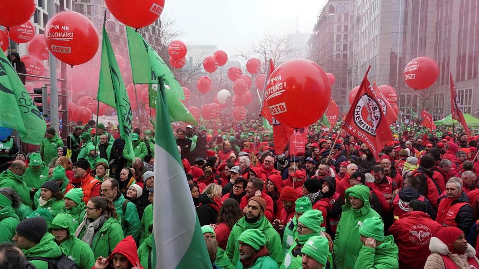 Belçika'da protestolar
