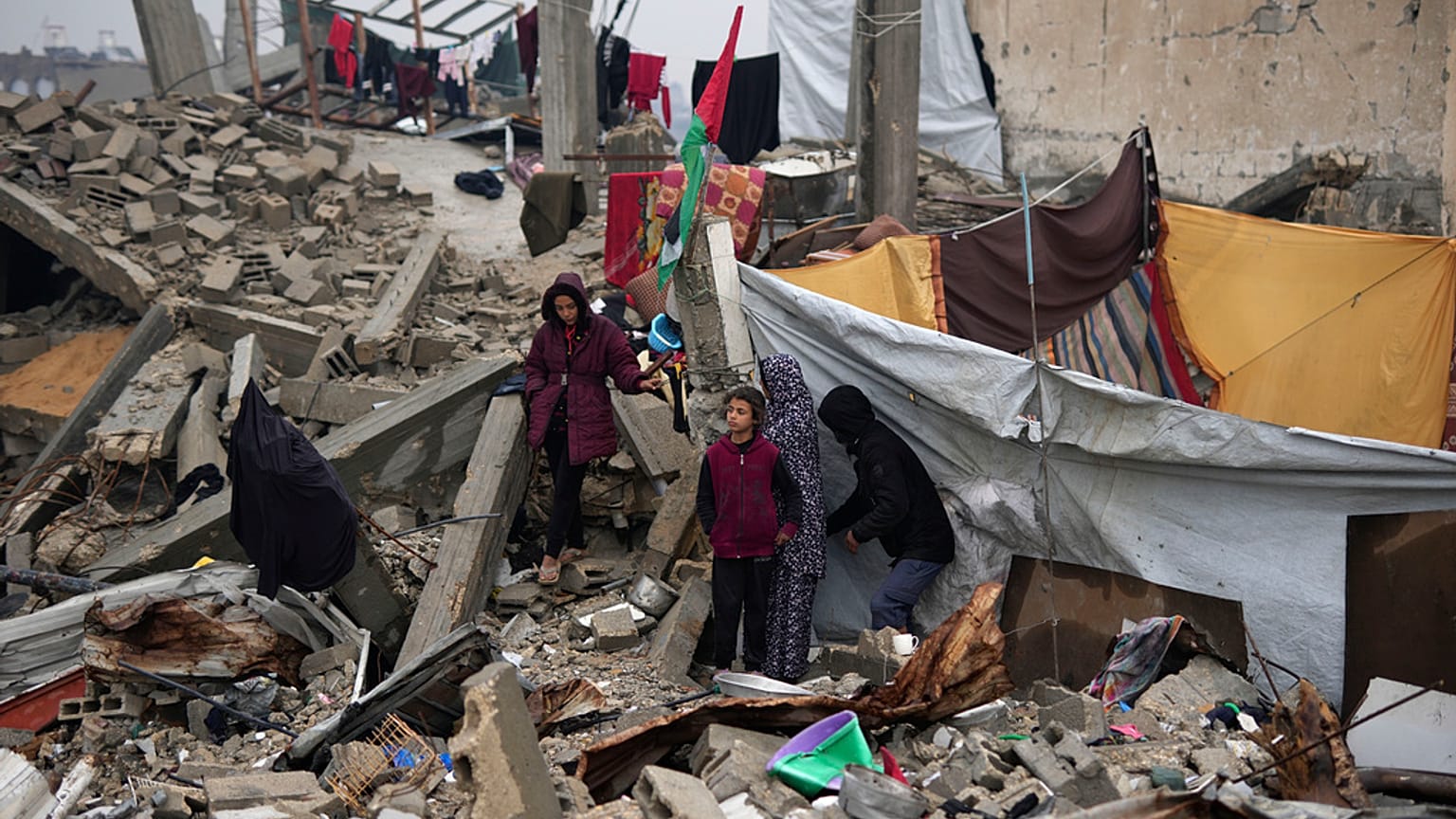 Imagen de la destrucción causada por los ataques aéreos israelíes en Gaza, en febrero de 2025