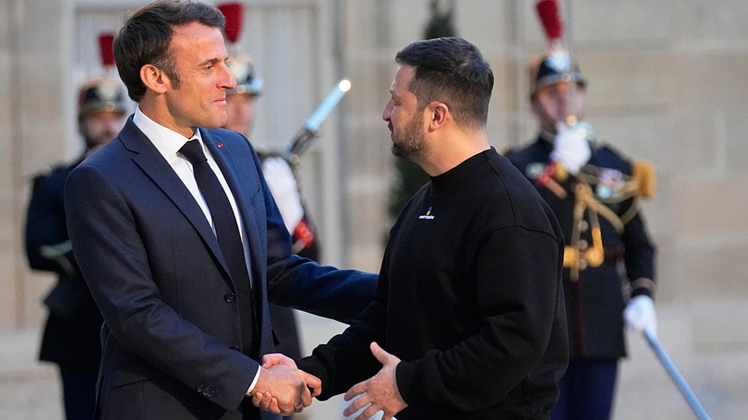 Macron francia és Zelenszkij ukrán elnök